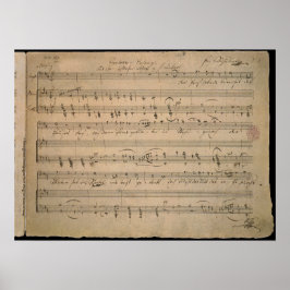 Antiek Sheet Music, Song of the Old Man, 1822 Poster