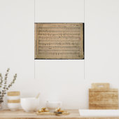 Antiek Sheet Music, Song of the Old Man, 1822 Poster (Keuken)