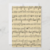 Antiek Sheet Music Wedding Uitnodiging (Achterkant)