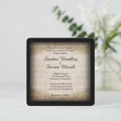 Antiek Sheet Music Wedding Uitnodiging (Staand voorkant)