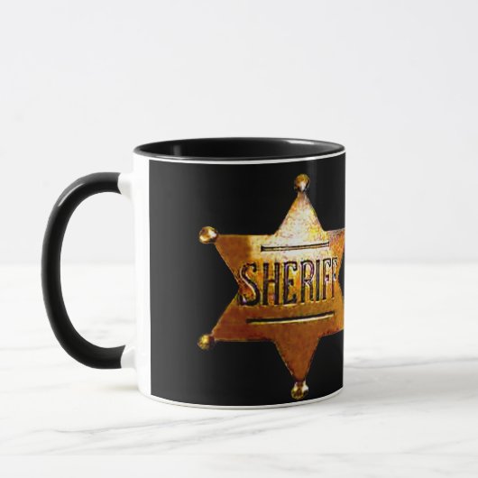 Antiek Sheriff's Badge Mok (Links)