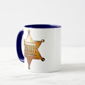 Antiek Sheriff's Badge Mok (Voorkant links)