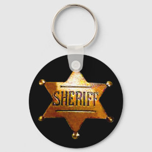 Antiek Sheriff's Badge Sleutelhanger