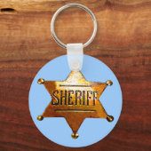 Antiek Sheriff's Badge Sleutelhanger (Voorkant)