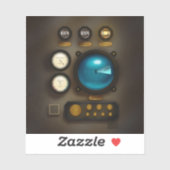 Antiek Ship Control Panel Retro Steampunk Grunge Sticker (Vel)