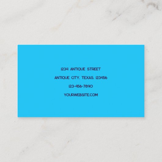  Antiek Shop Blue Art Rustieke Jugs Visitekaartje (Achterkant)