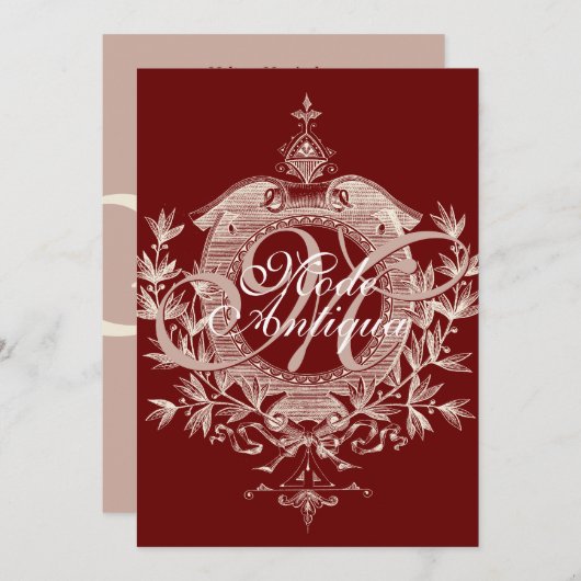 Antiek shop Boutique Grand Opening Uitnodiging (Voorkant / Achterkant)