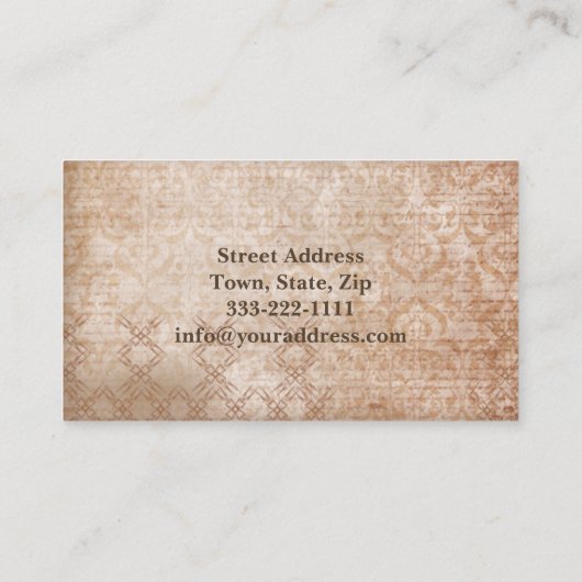 Antiek Shop Classic Lijst Visitekaartje (Achterkant)