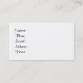 Antiek Shop Zwart-wit Visitekaartjes (Achterkant)