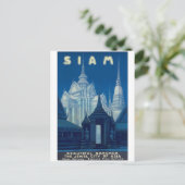 Antiek Siam Bangkok Temples Reisposter Briefkaart (Staand voorkant)