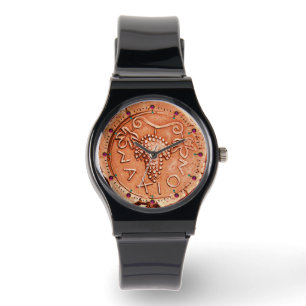 ANTIEK SICILIË MUNT ROOD BRUINE DRUIVEN, DRUIVENWI HORLOGE