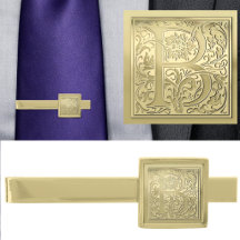 Antiek Sierlijk Gegraveerd Initiaal B Monogram Gou