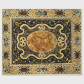 Antiek sierlijke Italiaans edelsteenpatroon Cadeaupapier (Vlak)