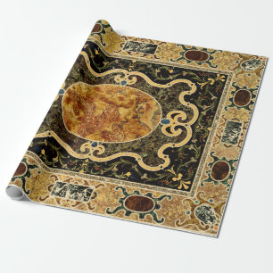 Antiek sierlijke Italiaans edelsteenpatroon Cadeaupapier