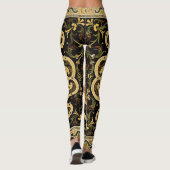 Antiek sierlijke Italiaans edelsteenpatroon Leggings (Achterkant)
