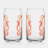 Antiek siermonogram - Capital S Blikvorm Glas (Links)