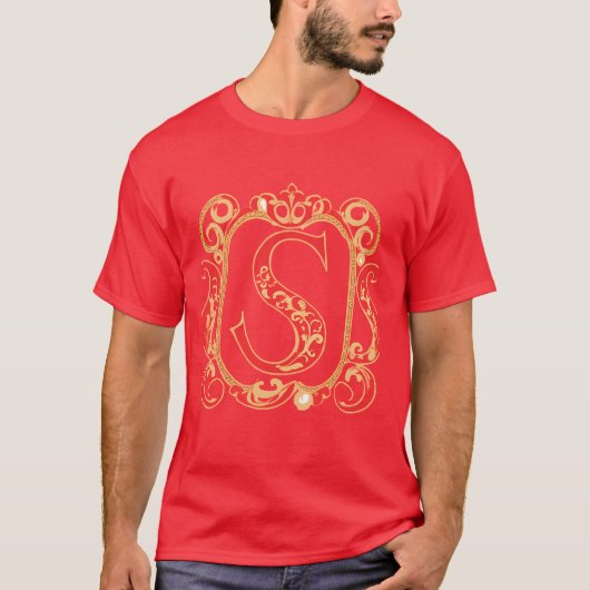 Antiek siermonogram - Capital S T-shirt (Voorkant)
