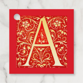 Antiek siermonogram - hoofdletter A Bedankjes Labels