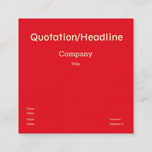 Antiek siermonogram - hoofdletter A Vierkante Visitekaartje (Achterkant)