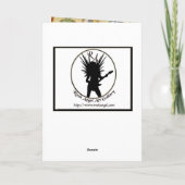 Antiek sierplanten feestdagen kaart (Achterkant)