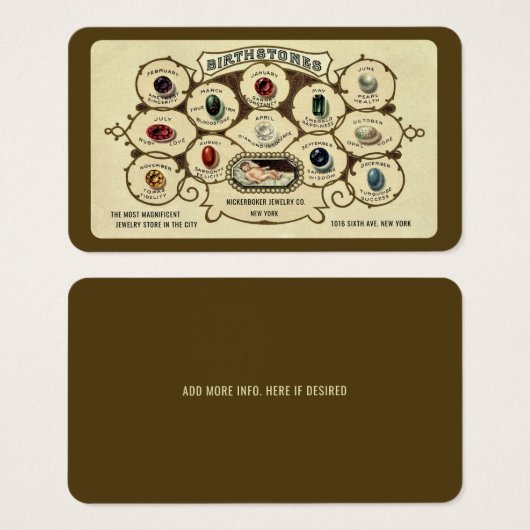  Antiek sierstenen Visitekaartje (Voorkant /achterkant)