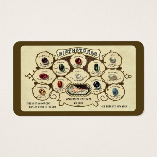  Antiek sierstenen Visitekaartje (Voorkant)