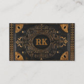 Antiek sierstijl met je Initiaal(s) Visitekaartje (Voorkant)