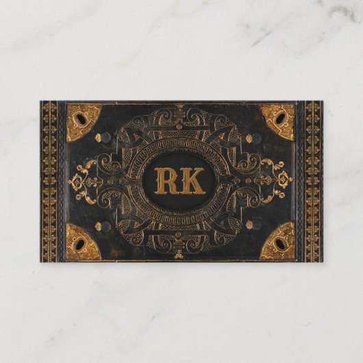 Antiek sierstijl met je Initiaal(s) Visitekaartje (Voorkant)