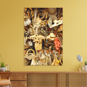 Antiek siervoorwerpen canvas afdruk (Insitu (Woonkamer))