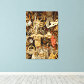 Antiek siervoorwerpen canvas afdruk (Insitu (Houten vloer))