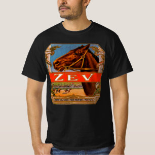 Antiek Sigarenlabel, Zev Renpaarden Bruine Hingst T-shirt