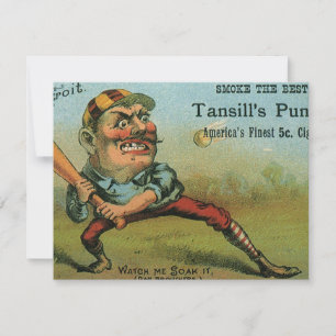 Antiek Sigarettenlabel, Sport Honkbal Tansill Punc