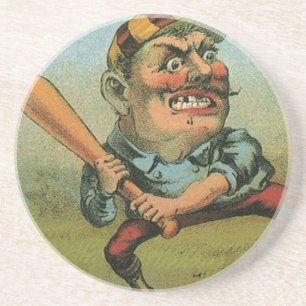 Antiek Sigarettenlabel, Sport Honkbal Tansill Punc Zandsteen Onderzetter