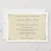 Antiek Silver Gold Celtic Knot Wedding Uitnodiging (Voorkant)