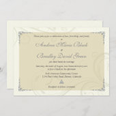 Antiek Silver Gold Celtic Knot Wedding Uitnodiging (Voorkant / Achterkant)