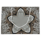 Antiek Silver Grey Kerstster Chic Cooktas Large Cadeautasje (Voorkant)