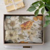 Antiek Sinaasappel en Magnolia Flowers Decoupage Tissuepapier (Geschenk)