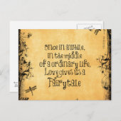 Antiek Sinaasappel met Love Quote Briefkaart (Voorkant / Achterkant)