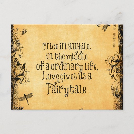 Antiek Sinaasappel met Love Quote Briefkaart (Voorkant)