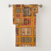Antiek  Sinaasappel Terracotta Kilim Turks Bad Handdoek (Insitu)