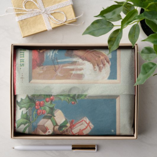  Antiek Sinterklaas Kerstmis Decoupage Tissuepapier (Geschenk)