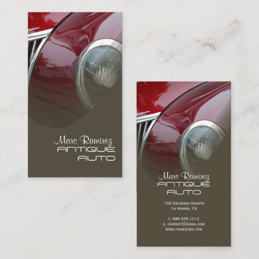 Antiek sjabloon voor automatisch herstel visitekaartje (Voorkant / Achterkant)