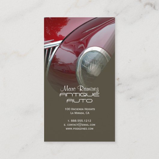 Antiek sjabloon voor automatisch herstel visitekaartje (Achterkant)