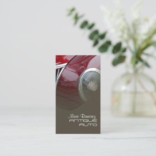 Antiek sjabloon voor automatisch herstel visitekaartje (Staand voorkant)