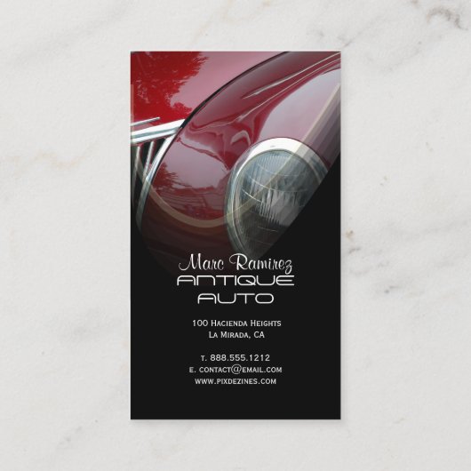 Antiek sjabloon voor automatisch herstel visitekaartje (Achterkant)