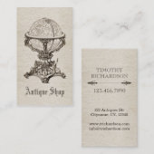  antiek sjabloon voor visitekaartjes Sepia (Voorkant / Achterkant)