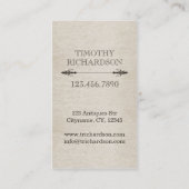  antiek sjabloon voor visitekaartjes Sepia (Achterkant)