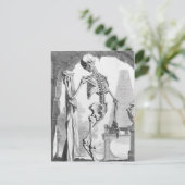 Antiek Skelet Briefkaart (Staand voorkant)