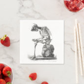 Antiek Skeleton Anatomie: Gotische Halloween Medic Servet (Insitu)