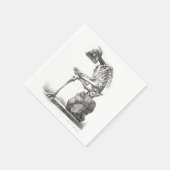 Antiek Skeleton Anatomie: Gotische Halloween Medic Servet (Hoek)